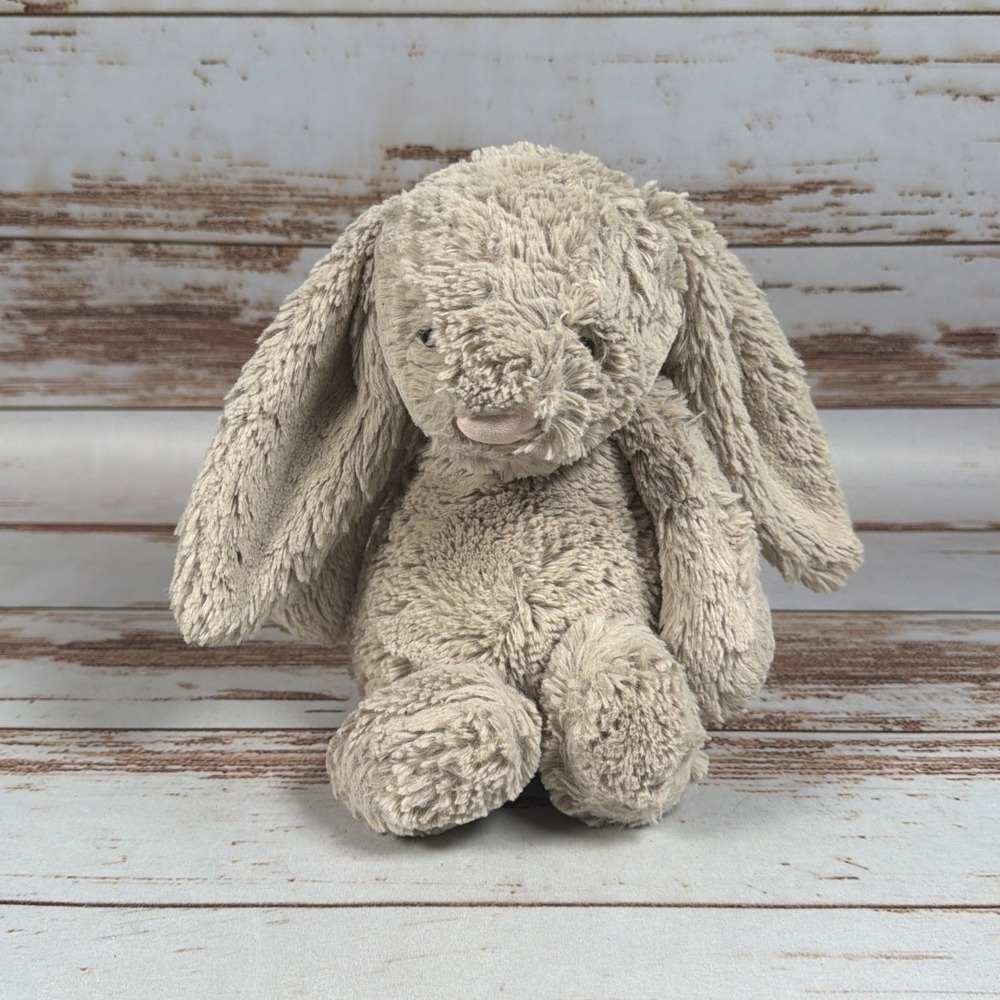 Jellycat London Bashful Beige Bunny Medium 12" Plush Stuffed Animal Rabbit